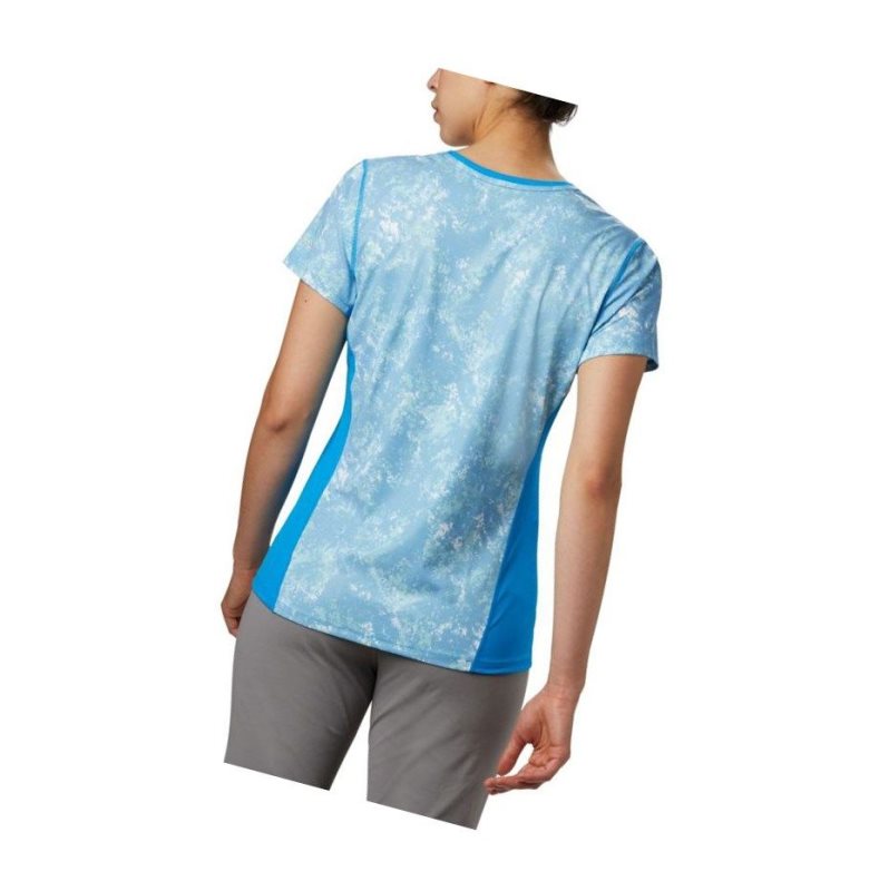 Koszulki Columbia Solar Chill 2.0 Short Sleeve Damskie Niebieskie | 75ASTWYXN