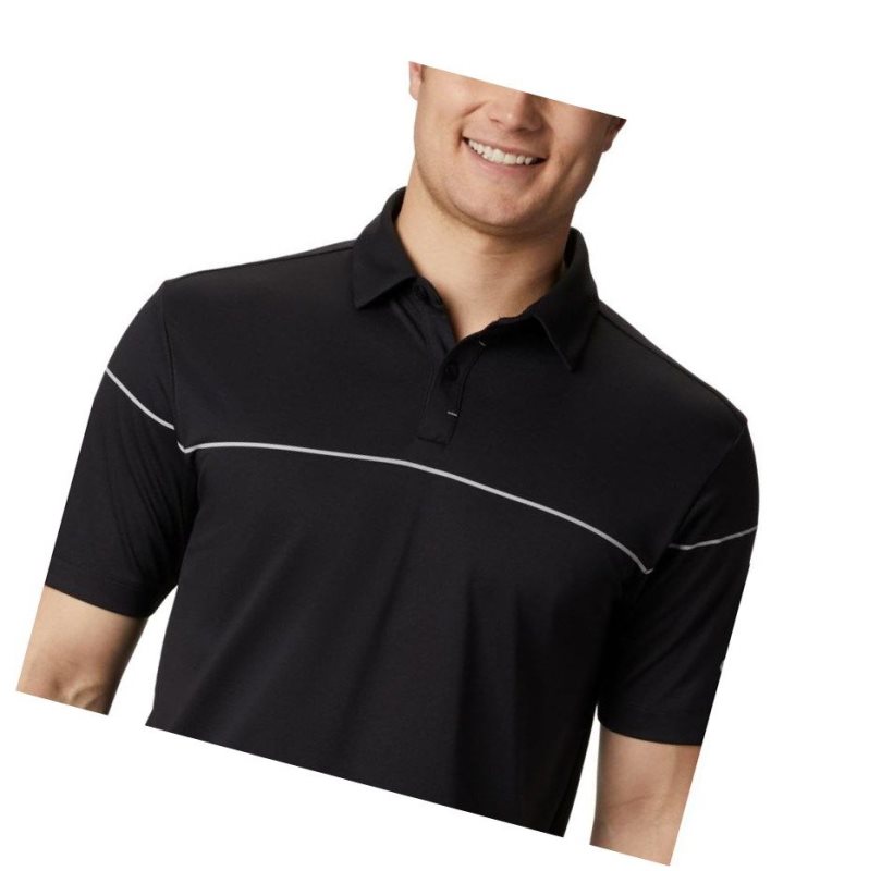 Koszulki Polo Columbia Omni-Wick Breaker Golf Męskie Czarne | 67DMGPQIR