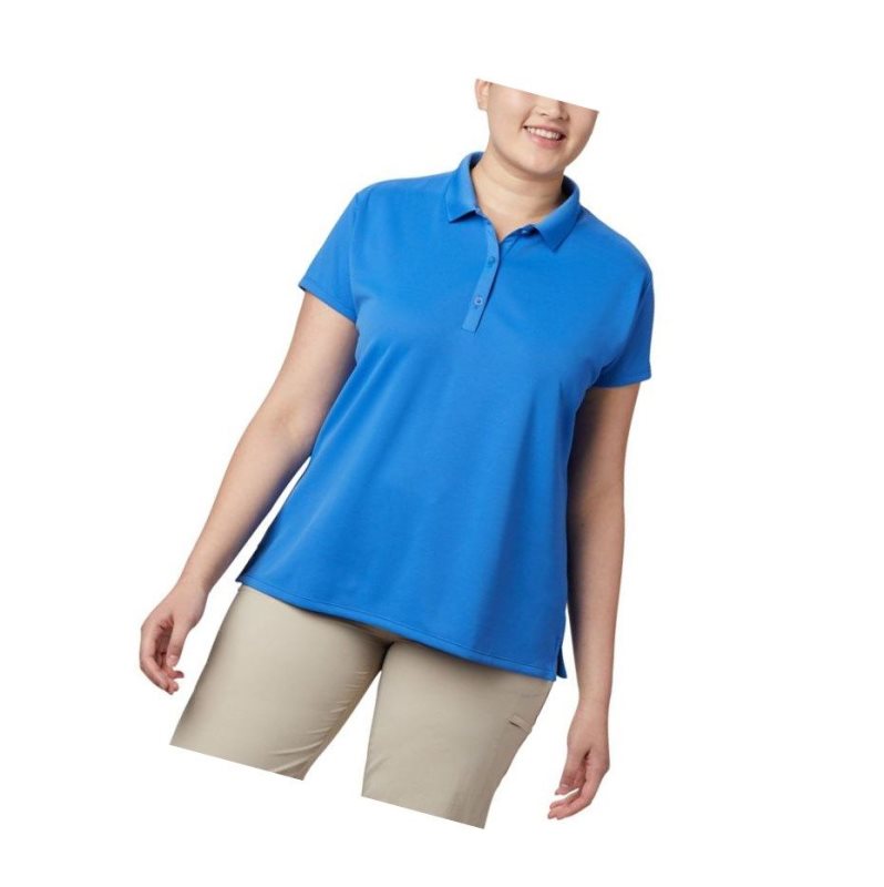 Koszulki Polo Columbia PFG Innisfree Short Sleeve Plus Size Damskie Niebieskie | 67HVRPQOW