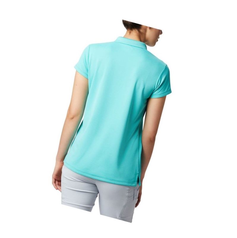 Koszulki Polo Columbia PFG Innisfree Short Sleeve Damskie Niebieskie | 64TXKIACV