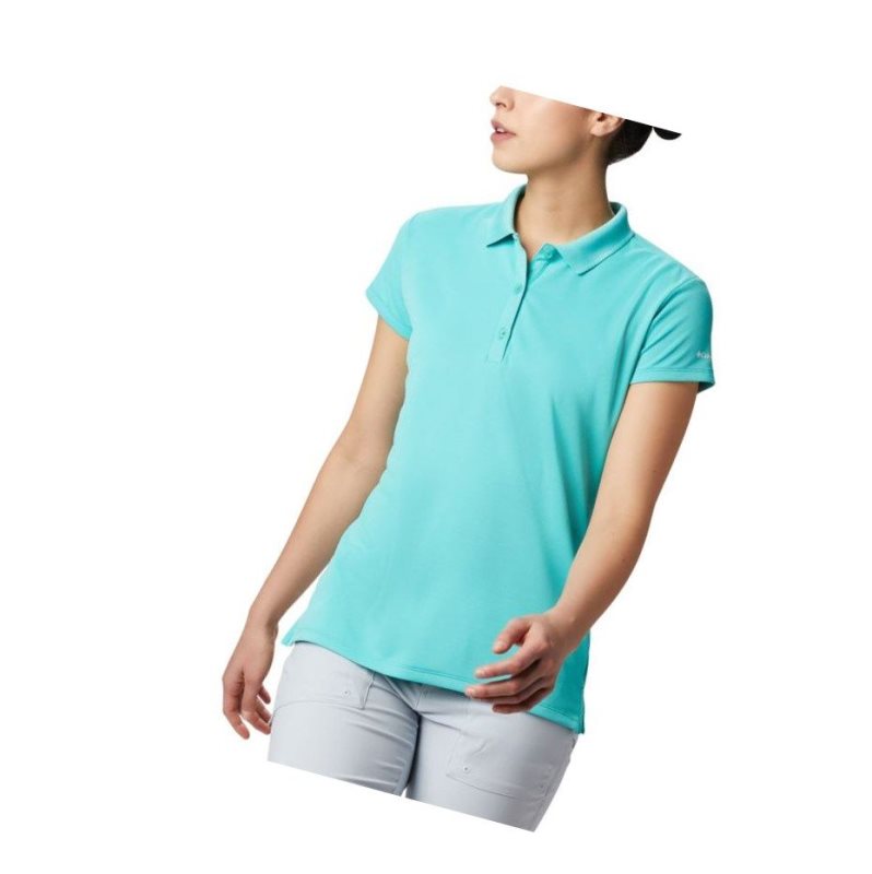 Koszulki Polo Columbia PFG Innisfree Short Sleeve Damskie Niebieskie | 64TXKIACV