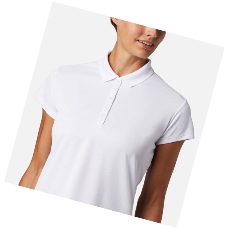 Koszulki Polo Columbia PFG Innisfree Short Sleeve Damskie Białe | 50VFGLSET