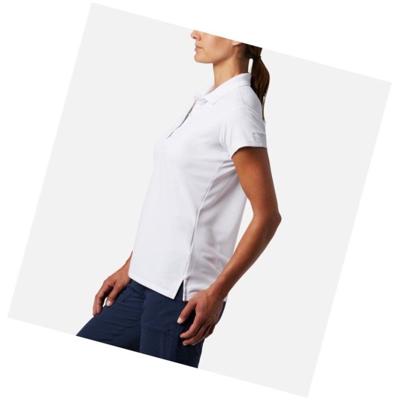 Koszulki Polo Columbia PFG Innisfree Short Sleeve Damskie Białe | 50VFGLSET