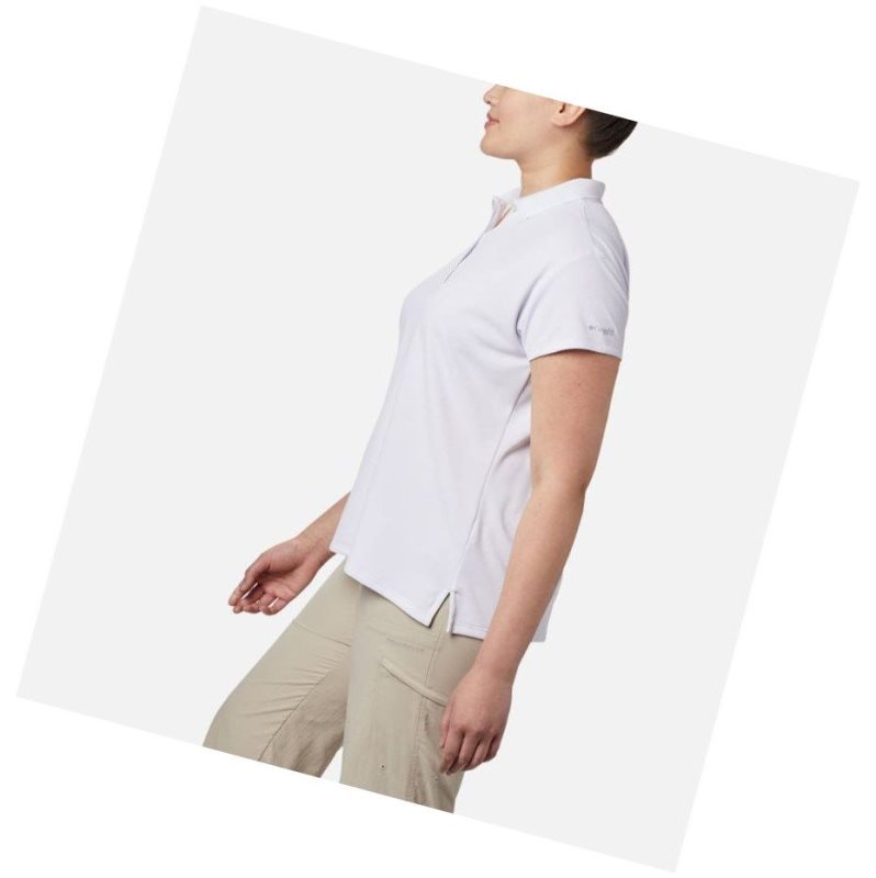 Koszulki Polo Columbia PFG Innisfree Short Sleeve Plus Size Damskie Białe | 16RFMKCAX