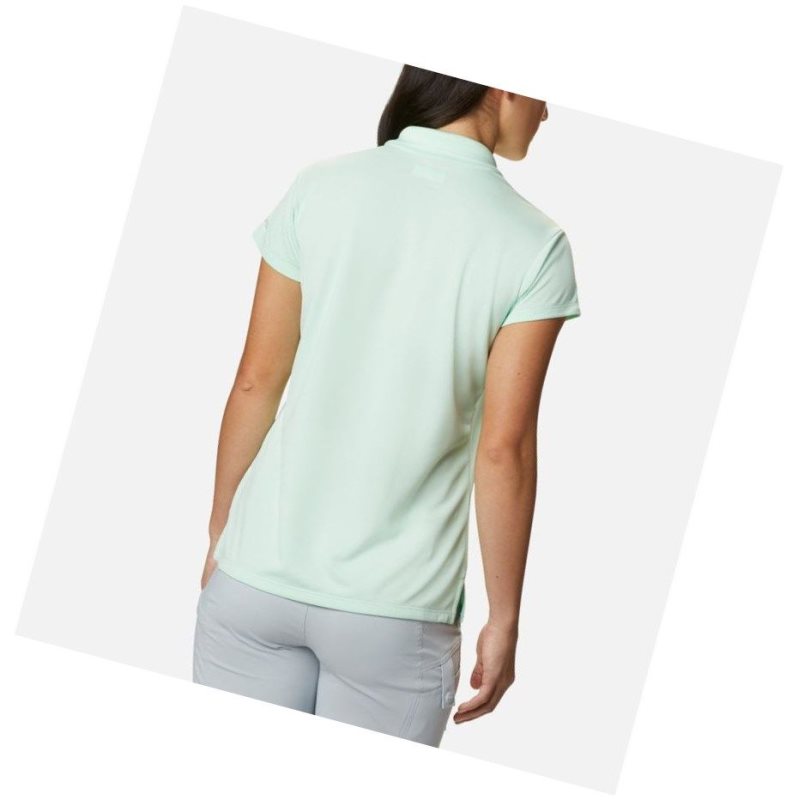 Koszulki Polo Columbia PFG Innisfree Short Sleeve Damskie Głęboka Mięta | 04XMBANOI