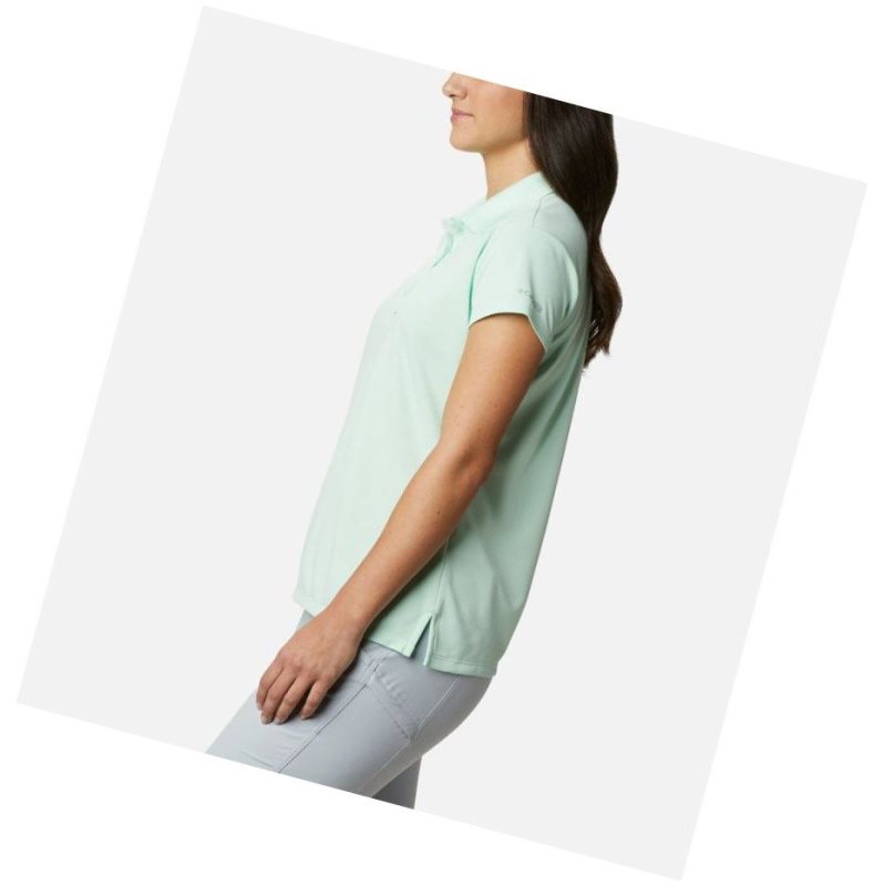 Koszulki Polo Columbia PFG Innisfree Short Sleeve Damskie Głęboka Mięta | 04XMBANOI