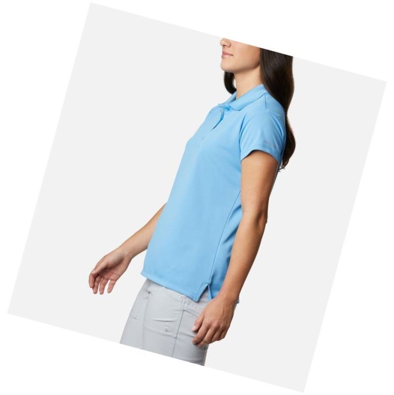 Koszulki Polo Columbia PFG Innisfree Short Sleeve Damskie Niebieskie | 03PRCGKMI