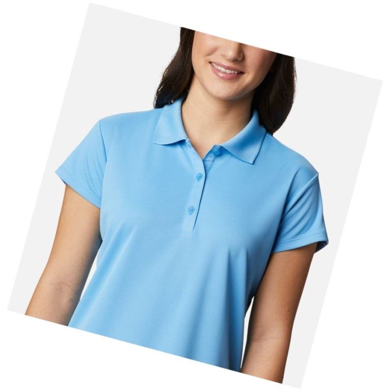 Koszulki Polo Columbia PFG Innisfree Short Sleeve Damskie Niebieskie | 03PRCGKMI