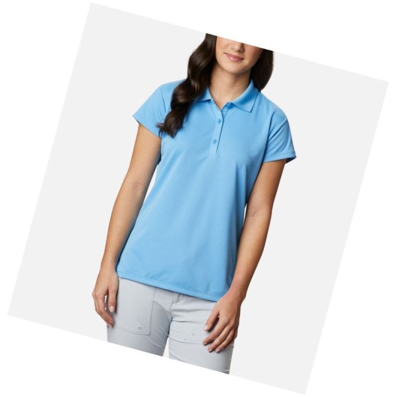 Koszulki Polo Columbia PFG Innisfree Short Sleeve Damskie Niebieskie | 03PRCGKMI