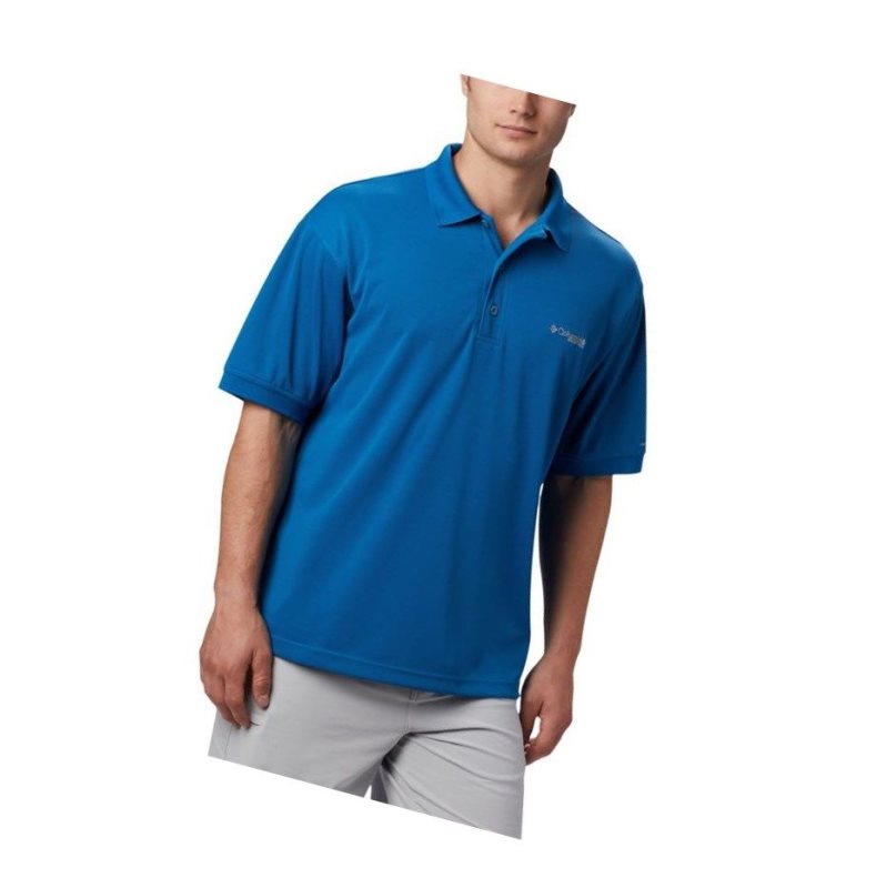 Koszulki Polo Columbia PFG Perfect Cast Tall Męskie Niebieskie | 14XGKYEDA