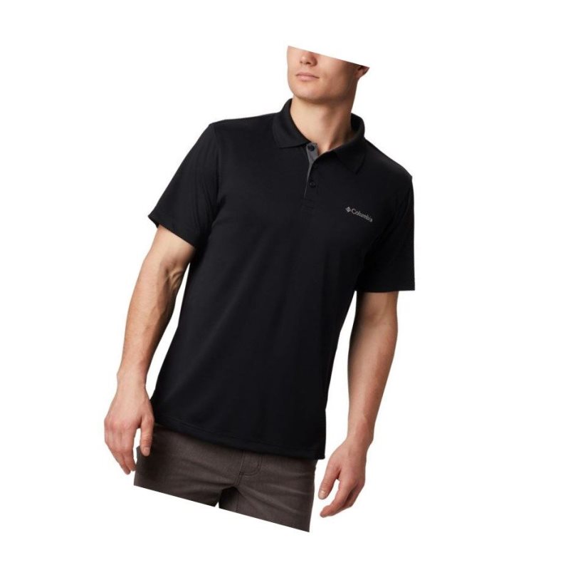 Koszulki Polo Columbia Utilizer Męskie Czarne | 85KGJLSUP