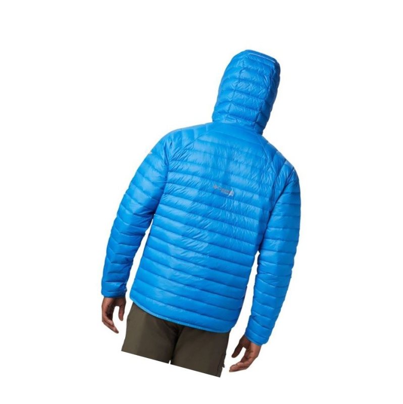 Kurtki Columbia Alpha Trail Hooded Down Męskie Lazur Niebieskie | 86MJSNQEH