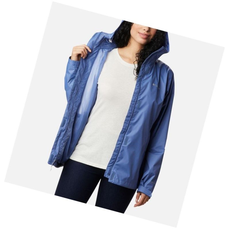 Kurtki Columbia Arcadia II Rain Damskie Niebieskie | 61ZGFBUQJ