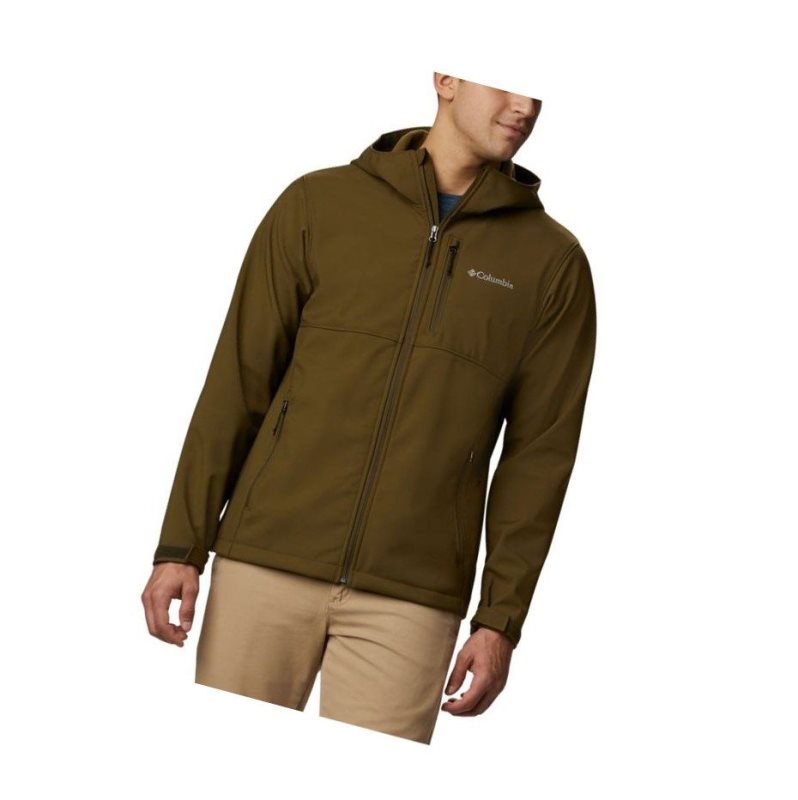 Kurtki Columbia Ascender Hooded Softshell Męskie Oliwkowe | 82BEWQRVP