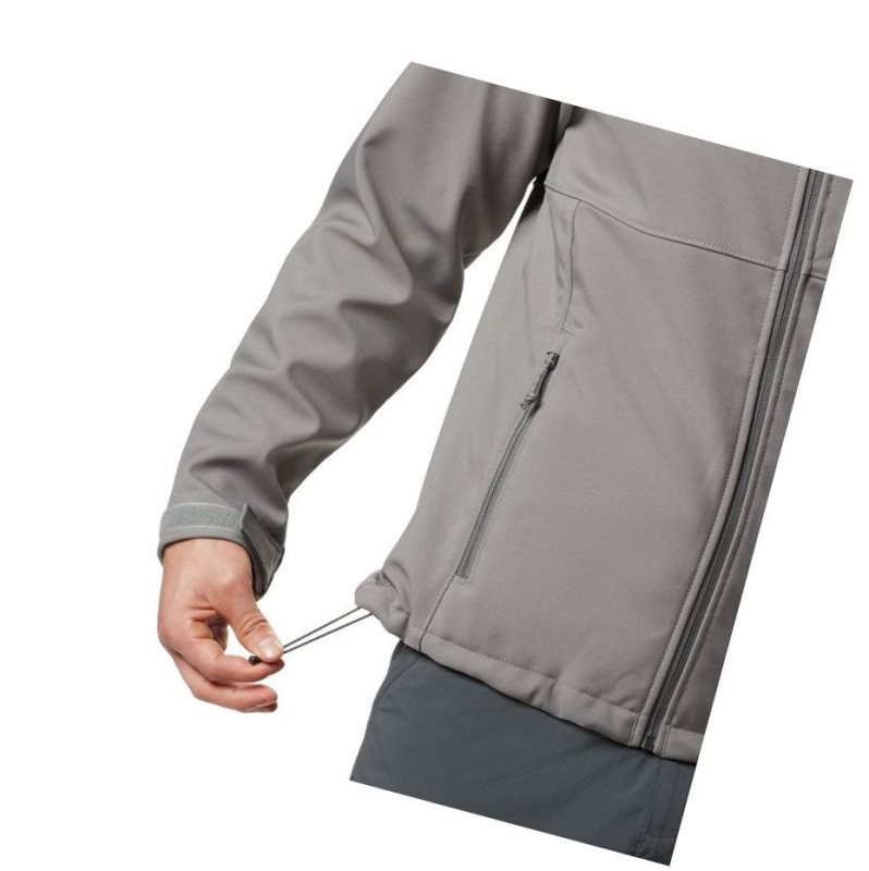 Kurtki Columbia Ascender Softshell Tall Męskie Szare | 18NQUHXOW