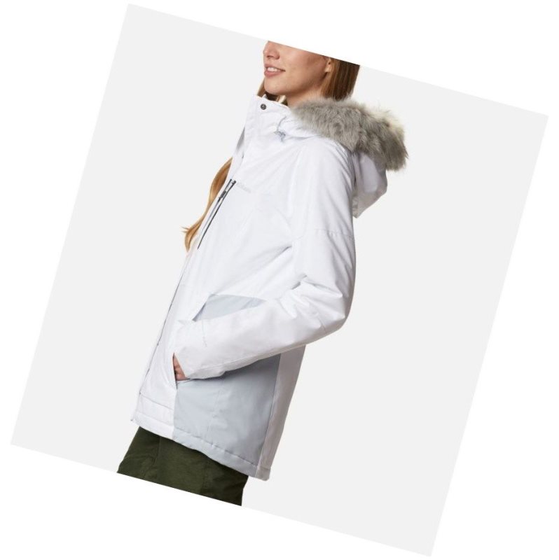 Kurtki Columbia Ava Alpine Insulated Damskie Białe Szare | 98XGIQOZF