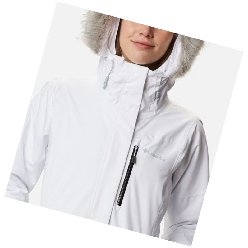 Kurtki Columbia Ava Alpine Insulated Damskie Białe Szare | 98XGIQOZF