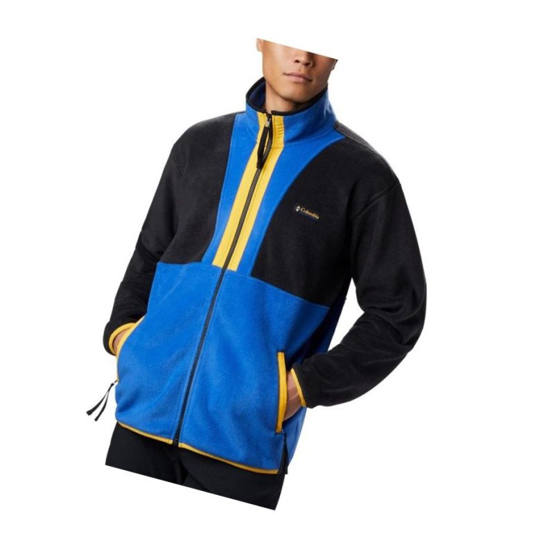 Kurtki Columbia Back Bowl Full Zip Fleece Męskie Czarne | 86VQAYLCW