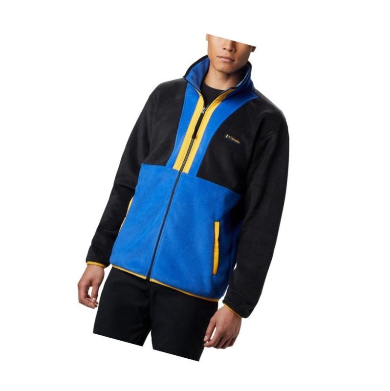 Kurtki Columbia Back Bowl Full Zip Fleece Męskie Czarne | 86VQAYLCW