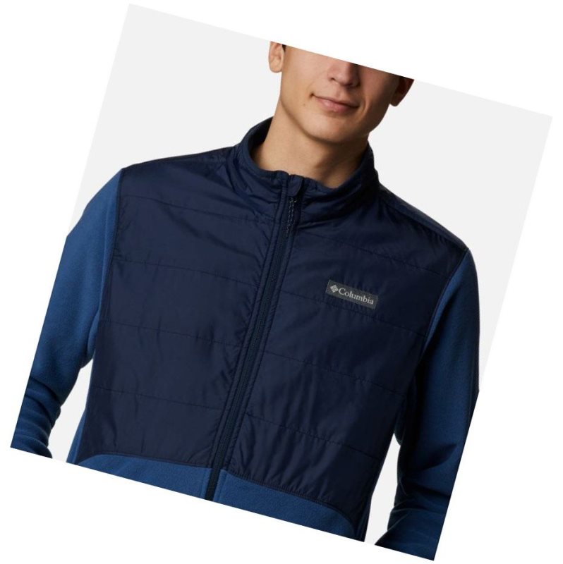 Kurtki Columbia Basin Butte Fleece Full Zip Męskie Granatowe | 71VTAGIBE