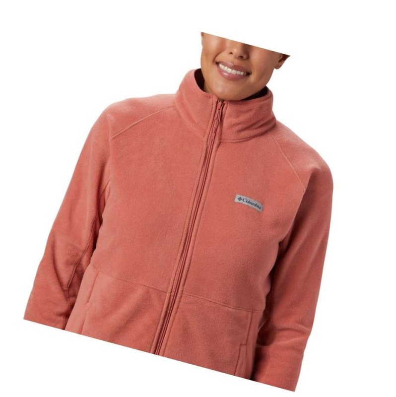 Kurtki Columbia Basin Trail Fleece Full Zip Top Damskie Ciemny Koralowe | 49SKEDMJC