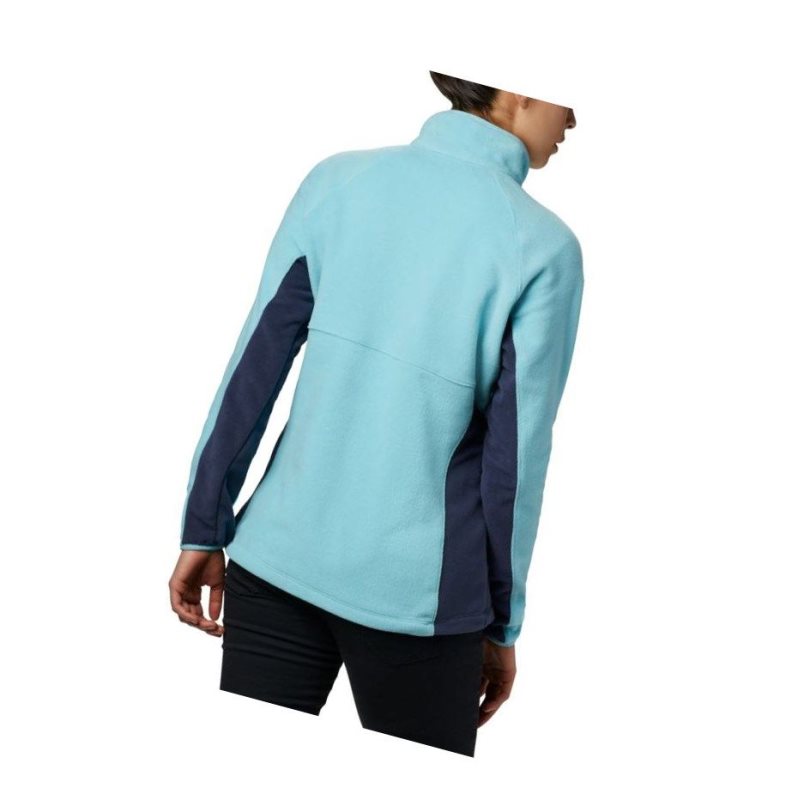 Kurtki Columbia Basin Trail Fleece Full Zip Top Damskie Głęboka Turkusowe Granatowe | 16RSXKJNV