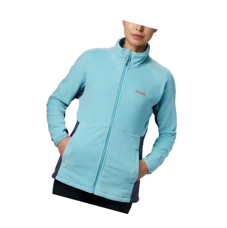 Kurtki Columbia Basin Trail Fleece Full Zip Top Damskie Głęboka Turkusowe Granatowe | 16RSXKJNV