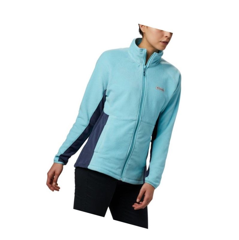 Kurtki Columbia Basin Trail Fleece Full Zip Top Damskie Głęboka Turkusowe Granatowe | 16RSXKJNV