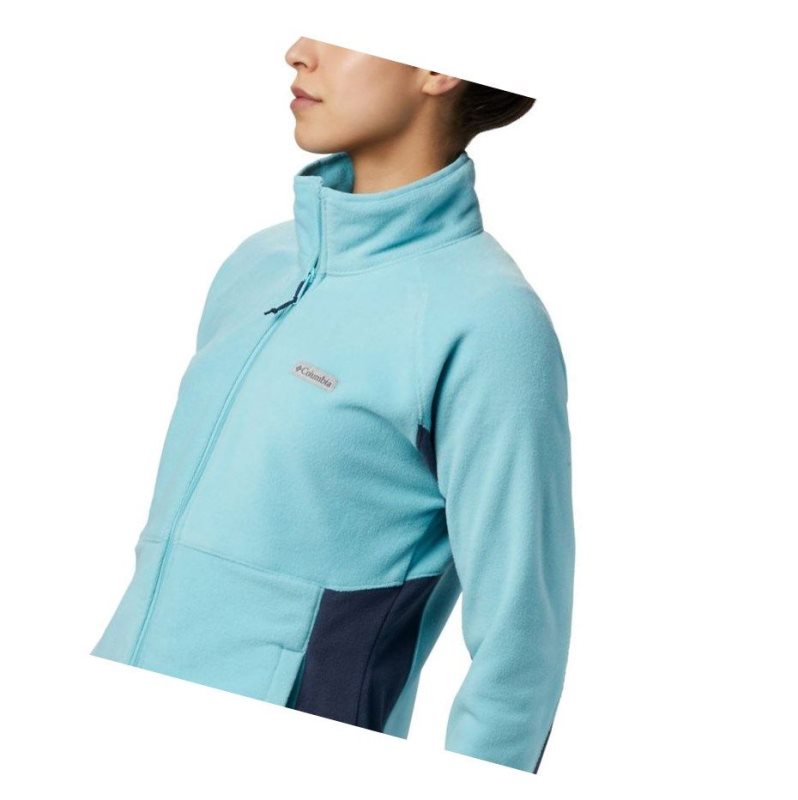 Kurtki Columbia Basin Trail Fleece Full Zip Top Damskie Głęboka Turkusowe Granatowe | 16RSXKJNV