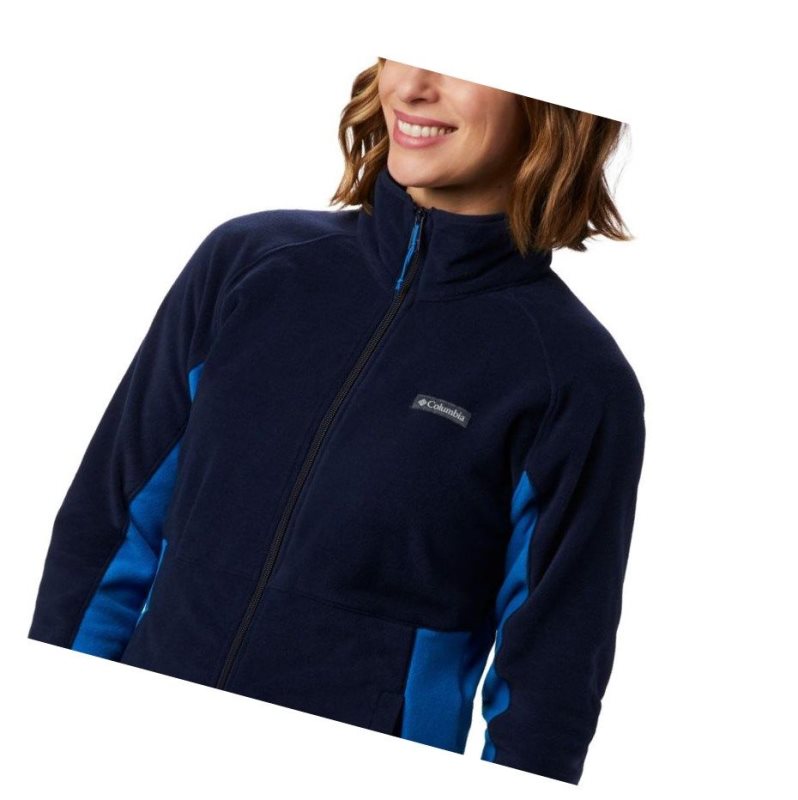 Kurtki Columbia Basin Trail Fleece Full Zip Top Damskie Granatowe Niebieskie | 08JNMARWL