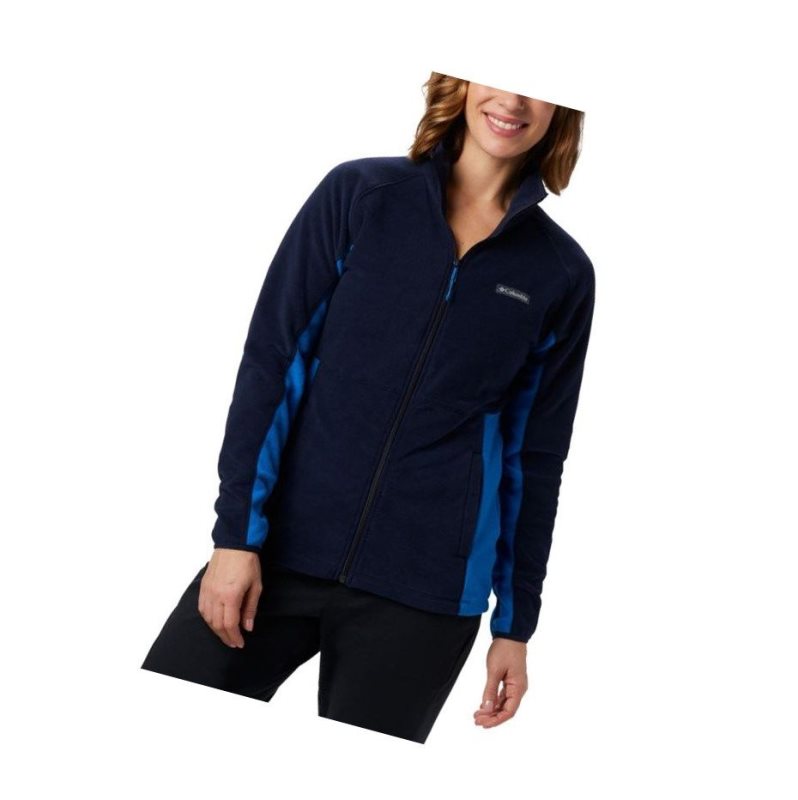 Kurtki Columbia Basin Trail Fleece Full Zip Top Damskie Granatowe Niebieskie | 08JNMARWL