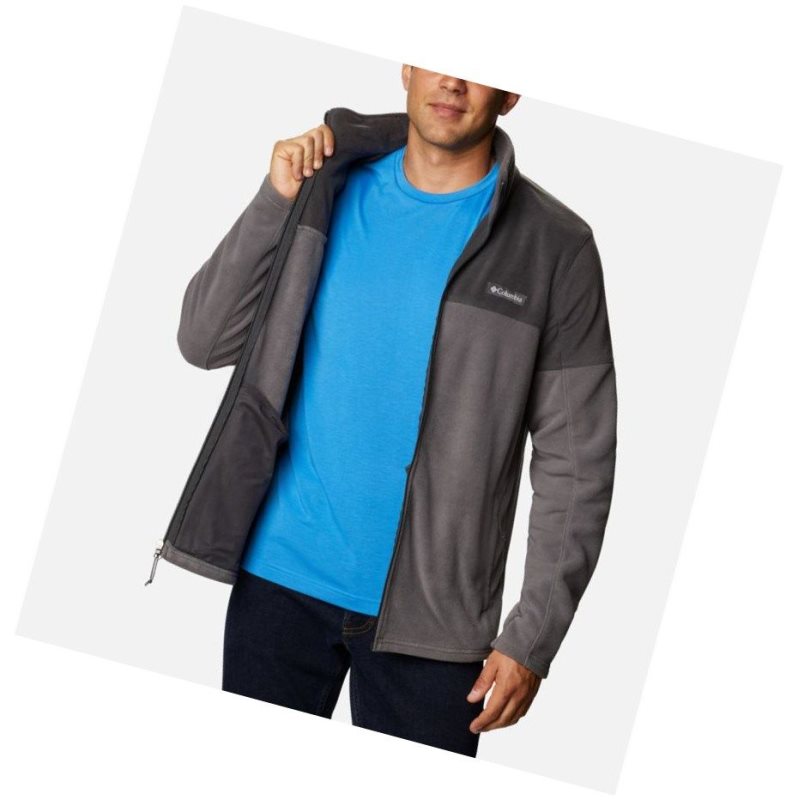 Kurtki Columbia Basin Trail III Full Zip Fleece Męskie Szare | 47MNBCWXG