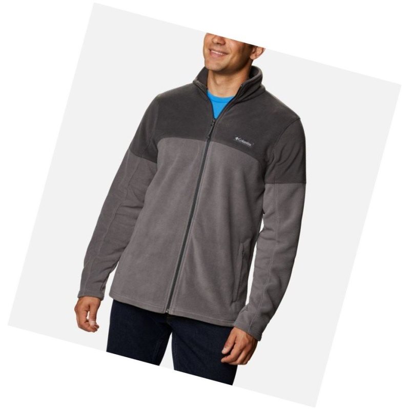 Kurtki Columbia Basin Trail III Full Zip Fleece Męskie Szare | 47MNBCWXG