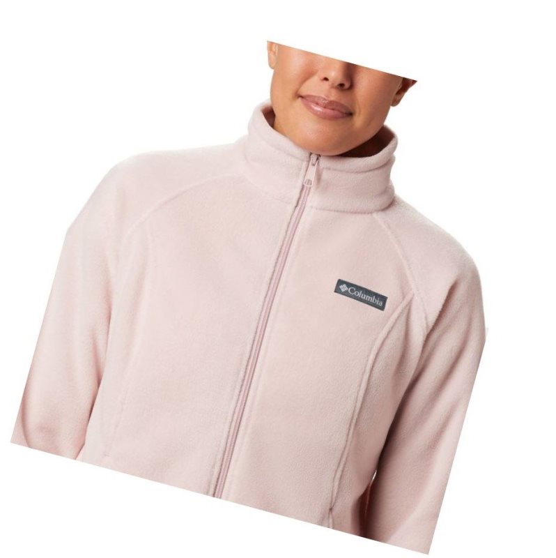 Kurtki Columbia Benton Springs Full Zip Fleece Damskie Różowe | 81PJDBWTY