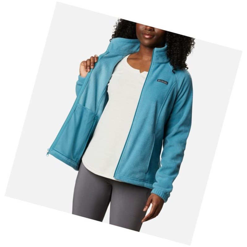 Kurtki Columbia Benton Springs Full Zip Fleece Petite Damskie Niebieskie | 72KJPCEWD