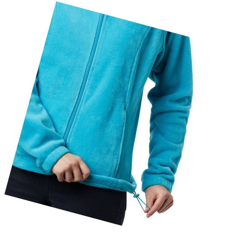 Kurtki Columbia Benton Springs Full Zip Fleece Damskie Niebieskie | 68SLRUBEP