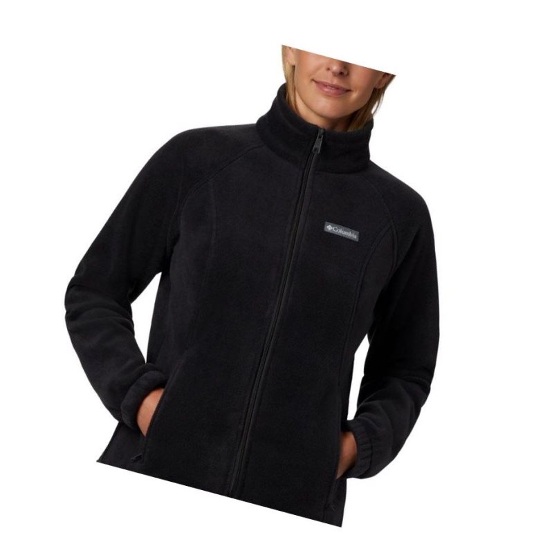 Kurtki Columbia Benton Springs Full Zip Fleece Petite Damskie Czarne | 49MXETDYQ