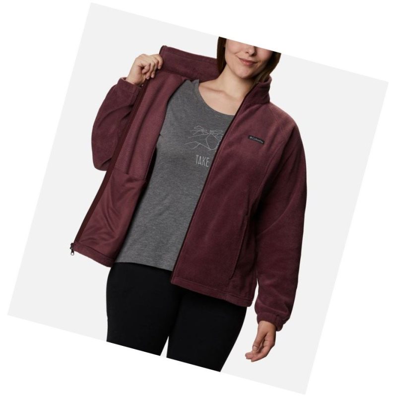 Kurtki Columbia Benton Springs Full Zip Plus Size Damskie Bordowe | 34YSPURAX