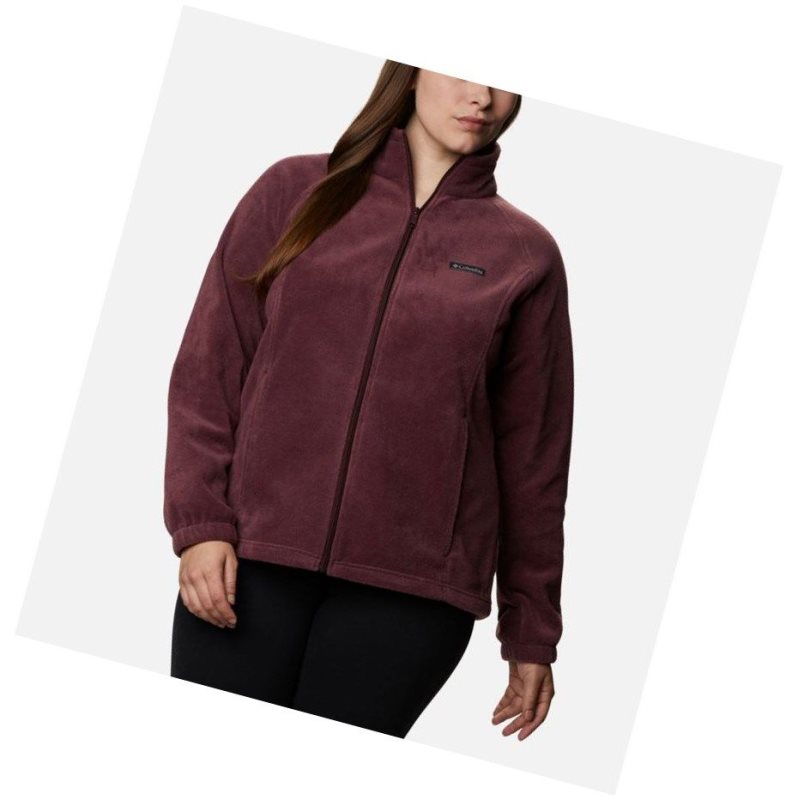 Kurtki Columbia Benton Springs Full Zip Plus Size Damskie Bordowe | 34YSPURAX