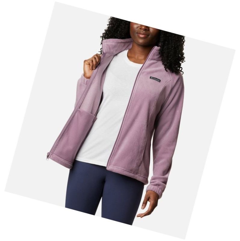 Kurtki Columbia Benton Springs Full Zip Fleece Damskie Fioletowe | 30XLBFUQM