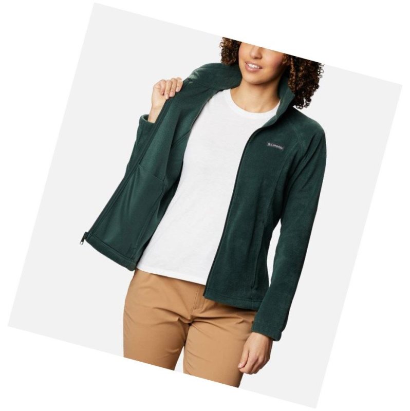 Kurtki Columbia Benton Springs Full Zip Fleece Petite Damskie Zielone | 24WXICHPJ