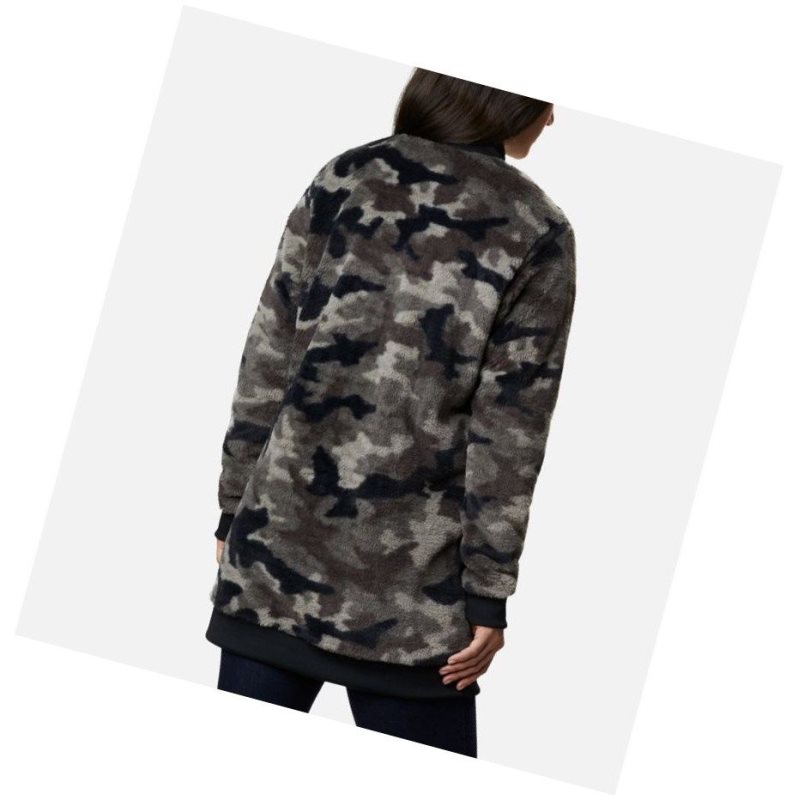 Kurtki Columbia Bundle Up Printed Fleece Damskie Czarne Camo | 32MBFITOU