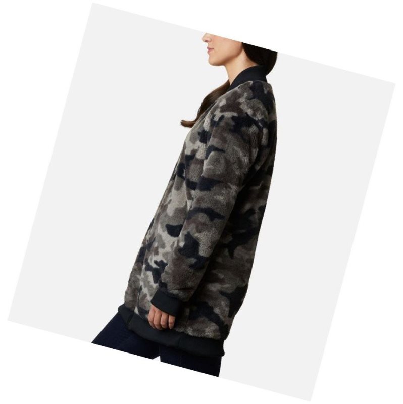 Kurtki Columbia Bundle Up Printed Fleece Damskie Czarne Camo | 32MBFITOU