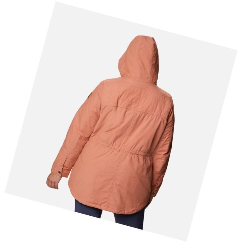 Kurtki Columbia Chatfield Hill Plus Size Damskie Różowe | 28LWHDENM