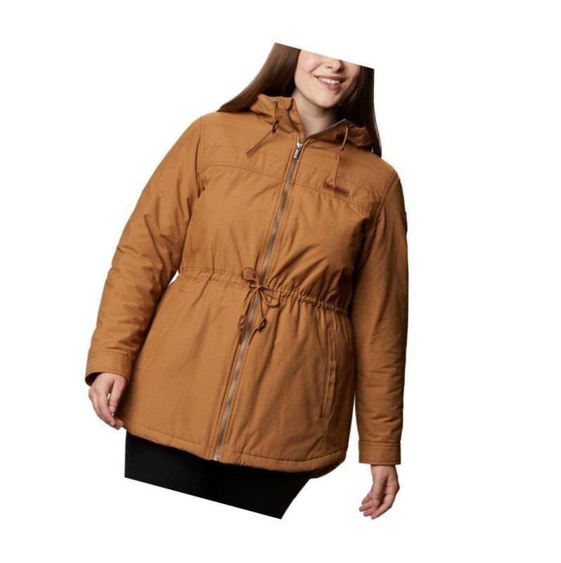 Kurtki Columbia Chatfield Hill Plus Size Damskie Brązowe | 86IWFKSGE