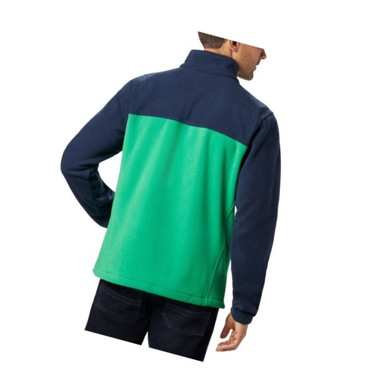 Kurtki Columbia Collegiate Flanker III Fleece - Notre Dame Męskie Granatowe Zielone | 67KLPBYXC