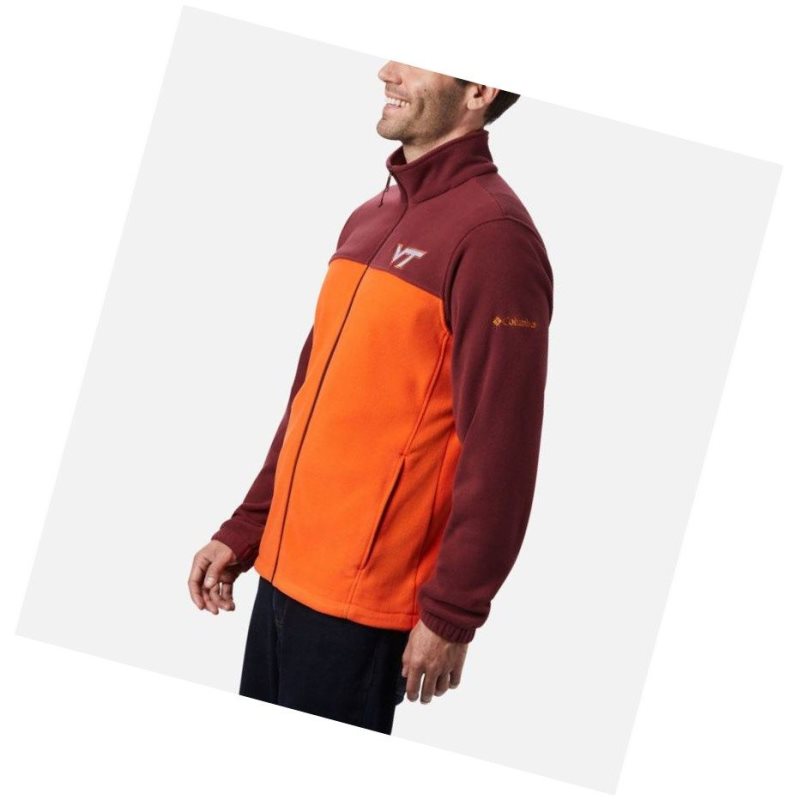 Kurtki Columbia Collegiate Flanker III Fleece - Virginia Tech Męskie Jasny Bordowe Brązowe Pomarańczowe | 65PXFJVHT