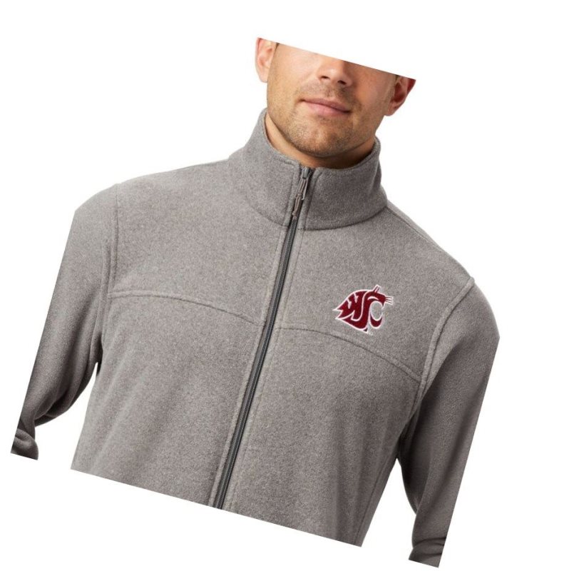 Kurtki Columbia Collegiate Flanker III Fleece - Washington State Męskie Szare | 29XYANWGB