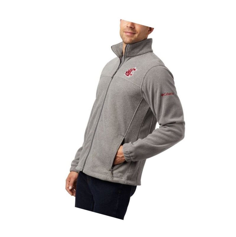 Kurtki Columbia Collegiate Flanker III Fleece - Washington State Męskie Szare | 29XYANWGB