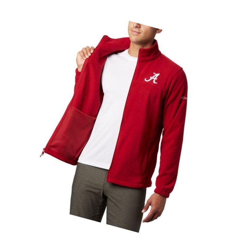 Kurtki Columbia Collegiate Flanker III Fleece - Alabama Męskie Czerwone | 19KBCXZWF